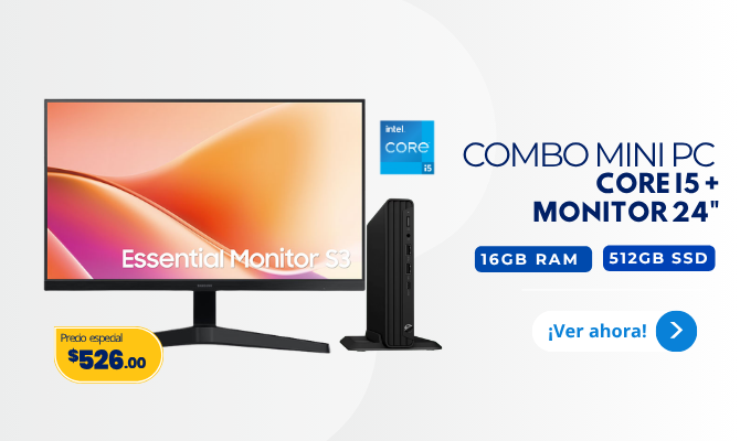 Combo PC completa Mini pc core i5 + monitor 24"